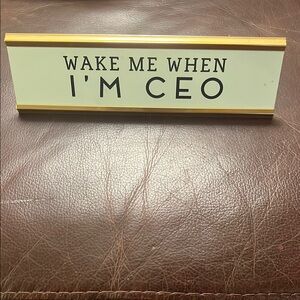 Retro Desk Sign by Office Envy - Wake Me When I'm CEO